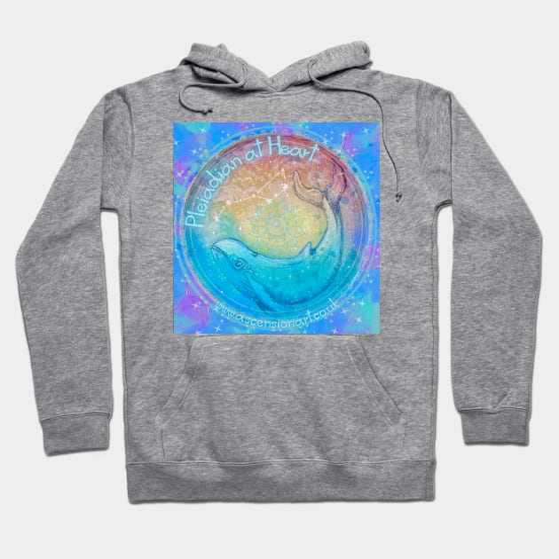 Pleiadian Whale Hoodie by WWW.ASCENSIONART.CO.UK